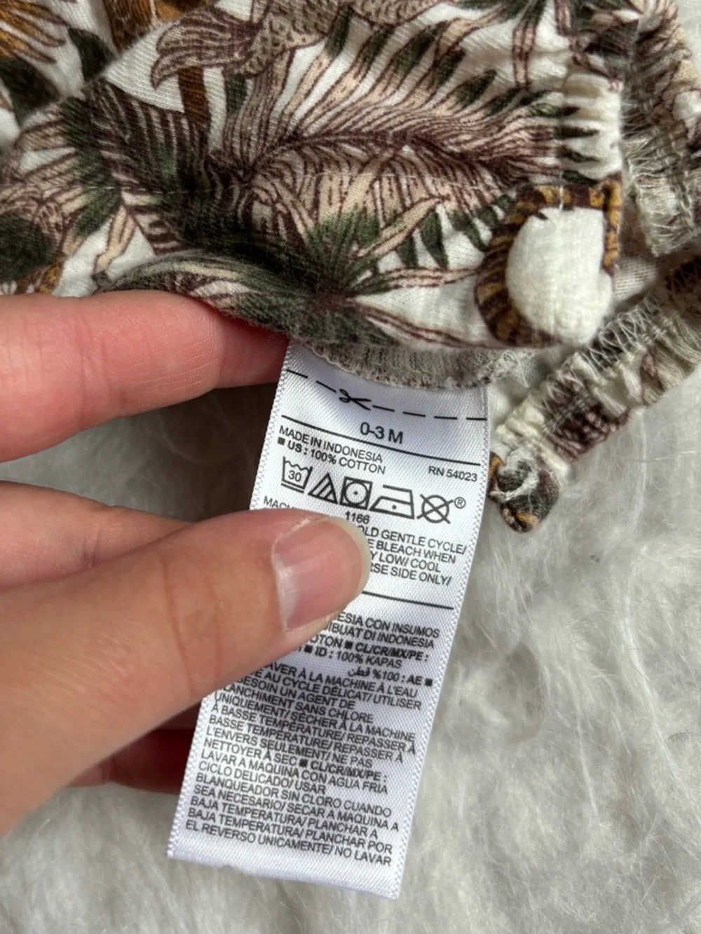 Old Navy White & Neutral Tones Safari Animal AOP Baby Romper